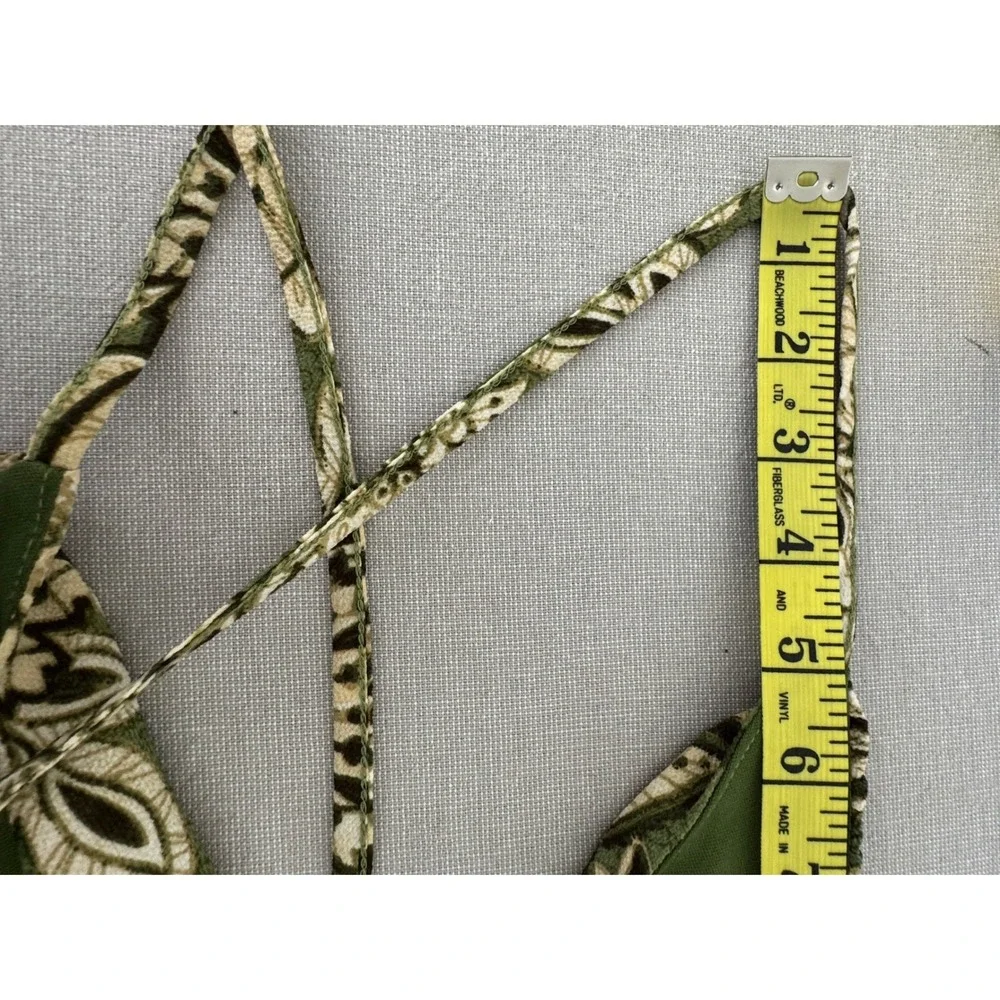 Love Squared Halter Top Maxi Dress Empire Waist Small Green‎ Floral